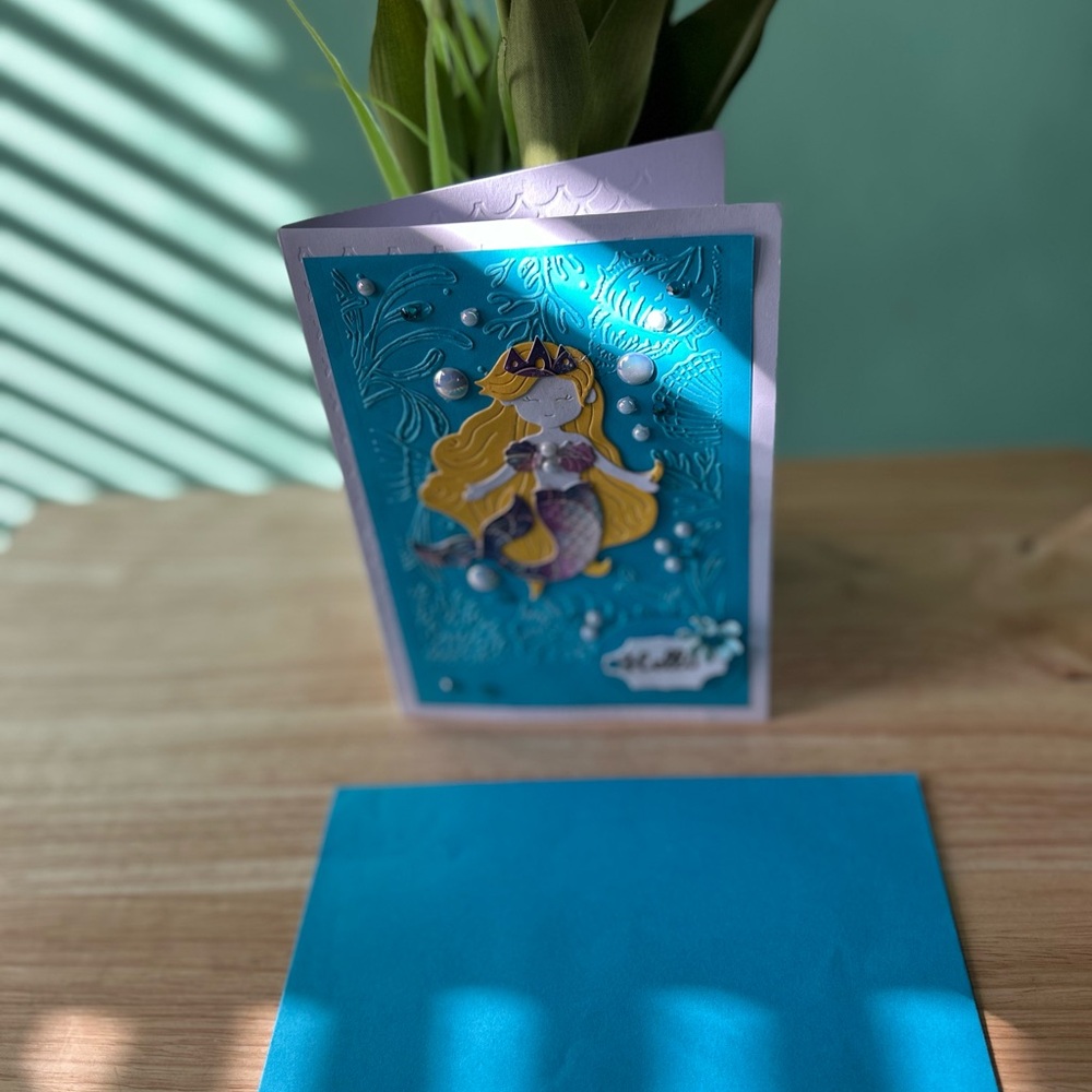 Mermaid Greeting Card with Blue Envelope